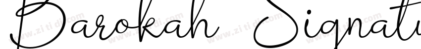 Barokah Signature字体字体转换